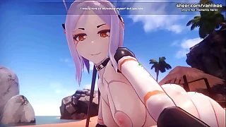 [1080p60fps]Hot anime elf teen gets a gorgeous titjob after sitting on our face with her delicious and hot pussy l My sexiest gameplay moments l Monster Girl Island